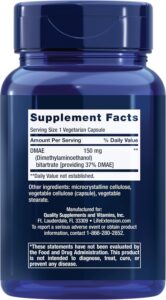 Life Extension DMAE Bitartrate 200 Capsules - Görsel 3