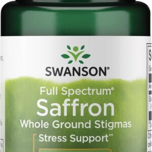 Swanson Full Spectrum Saffron Safran Whole Ground Stigmas Mood Support & Stress Management 60 Caps
