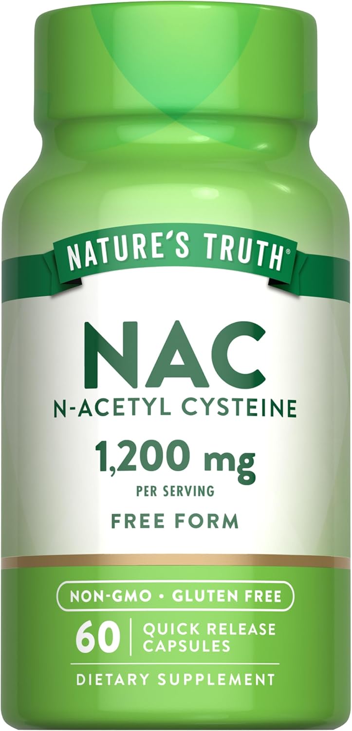 Nature's Truth NAC Acetyl Cysteine 1200mg 60 Caps - Görsel 2
