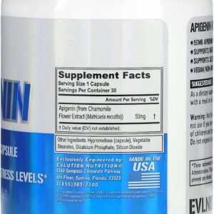 EVLution Nutrition Apigenin 50 mg 30 Veggie Caps