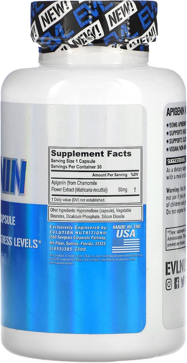 EVLution Nutrition Apigenin 50 mg 30 Veggie Caps - Görsel 2
