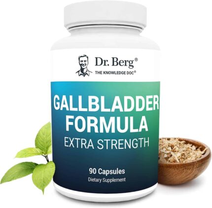 Dr. Berg Gallbladder Formula Extra Strength Ox Bile Digestive Enzymes Slippery Betaine 90 Caps