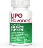 Lipo Flavonoid Balance Support Inner Ear Health Vertigo Relief with Ginkgo Biloba Bioflavonoids, & B Vitamins - Reduces Dizziness Spinning Swaying