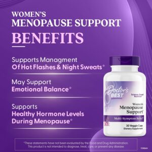 Doctor's Best Women's Menopause Support Multi-Symptom Relief 30 Veggie Caps - Görsel 4