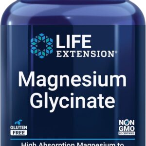 Life Extension Magnesium Glycinate Heart Health Bone Health Nerve and 90 Caps