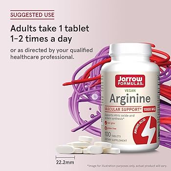 Jarrow Arginine Arjinin 1000 mg 100 Tablets - Görsel 2
