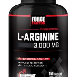 Force Factor L-Arginine Nitric Oxide BioPerine - 3000mg - 150 Capsules