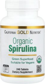 California Gold Nutrition Organic Spirulina Greens & Superfoods Antioxidant Support 240 Tablets