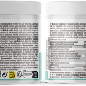 Weider Magnesium Powder 200g Magnesium Bisglycinate and Citrate in Powder with Zinc