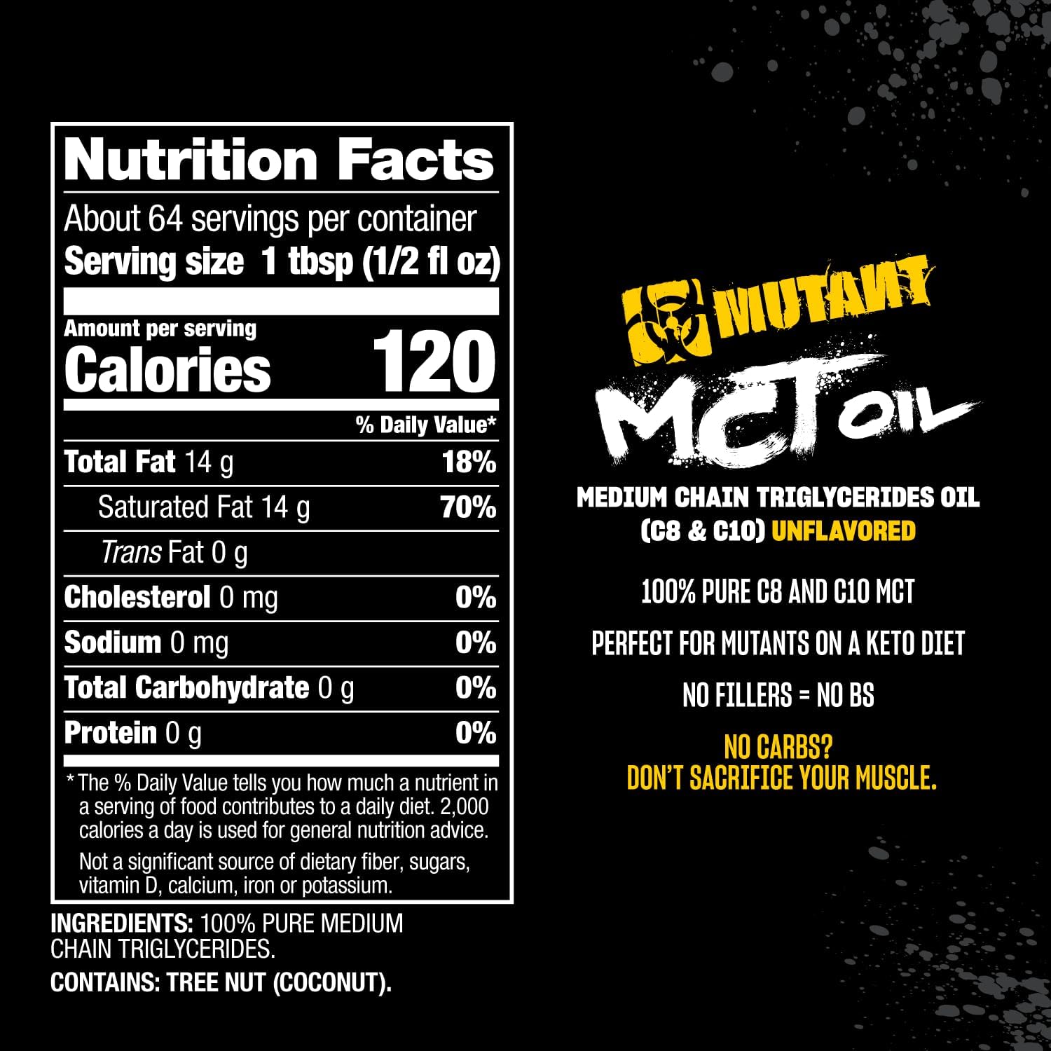 Mutant MCT Oil Perfect for Keto or Low-Carb Diets with No Trans-Fat Coconut Oil – 946 ml - Görsel 3