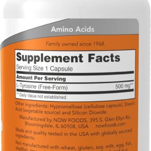 NOW Foods L-Tyrosine 500 mg – 120 Caps