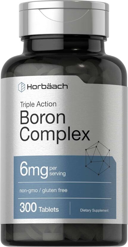 Horbaach Triple Boron Complex 6 mg 300 Tablet Boron Citrate, Boron Glycinate, Boron Asparate