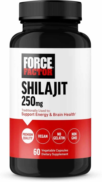 Force Factor Shilajit 250 mg Men and Women to Support Energy and Brain Health 60 Caps
