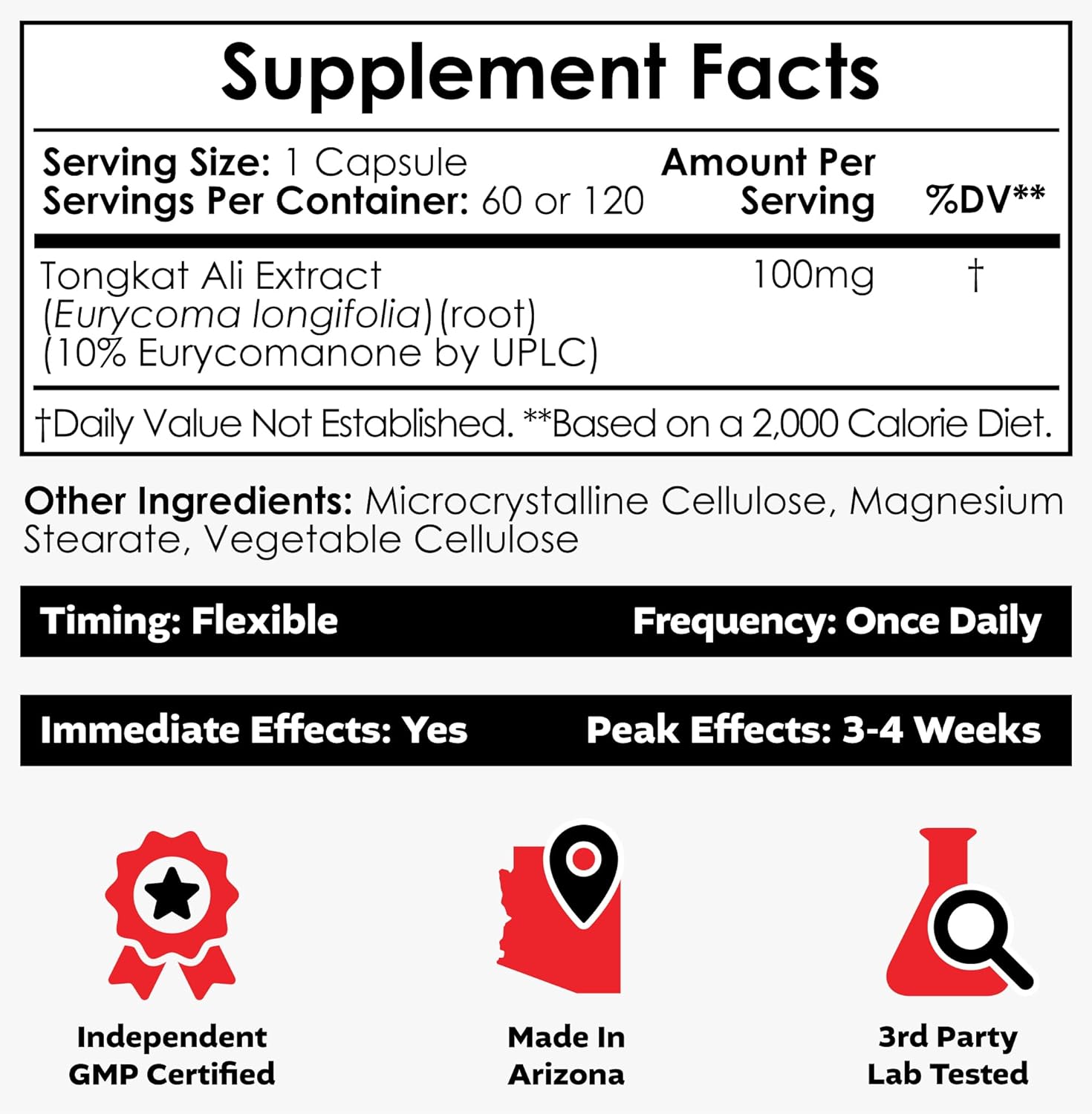 Nootropics Depot Tongkat Ali Extract longifolia 100mg 60 Caps - Görsel 4