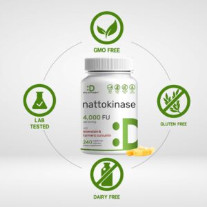 Deal Supplement Nattokinase Bromelain Turmeric 4,000 FU Per Serving, 240 Veggie Capsules - Görsel 2