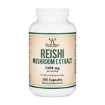 DOUBLE WOOD Reishi Mushroom Extract Mantar özü takviyesi 1000 Mg 300 Caps