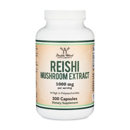 DOUBLE WOOD Reishi Mushroom Extract Mantar özü takviyesi 1000 Mg 300 Caps