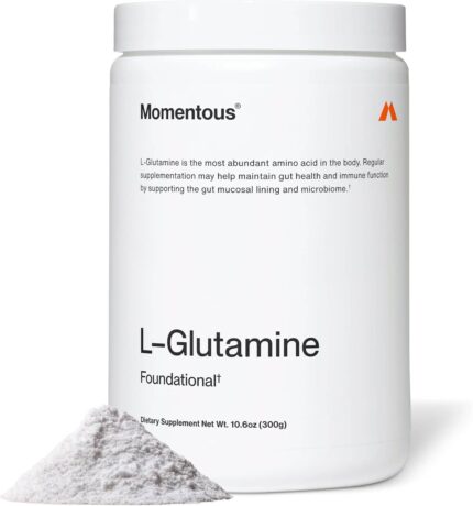 Momentous L-Glutamine Powder - Gut Health & Muscle Recovery 60 Servings ABD MENŞEİ