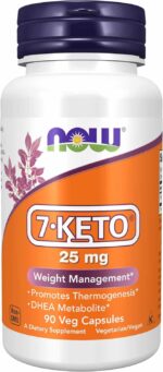 NOW Foods Supplements, 7-Keto DHEA Acetate-7-one 25 mg, Weight Management*, 90 Veg Capsules