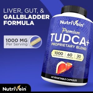 Nutrivein TUDCA+Milk Thistle Liver Wellness Support Supplement 1000 MG - 60 Caps - Görsel 2