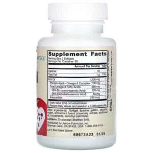 Jarrow Formulas Krill Oil Omega Fish Oils EPA DHA 60 Softgels - Görsel 2