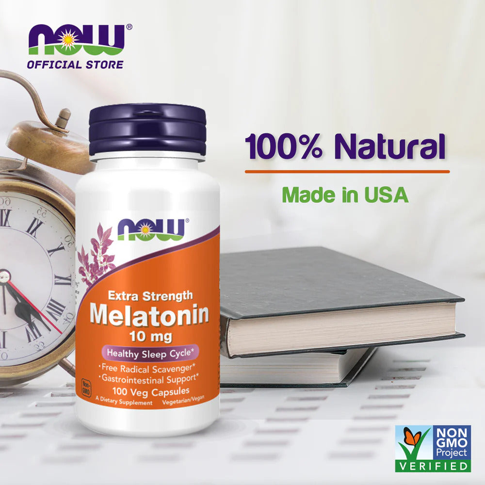 Now Foods Extra Melatonin 10 mg, 100 Veg Caps