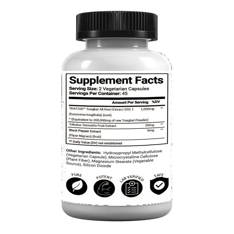 Research Labs Longjack Tongkat Ali + Tribulus 1000 Mg Extract 90 Capsules - Görsel 3
