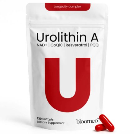 Bloomeo Urolithin A NAD Resveratrol CoQ10 Ubiquinone PQQ 5-in-1 120 Softgels