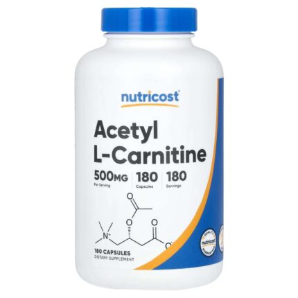 Nutricost acetyl Asetil ALCAR L-Carnitine Karnitin 180 Kapsül