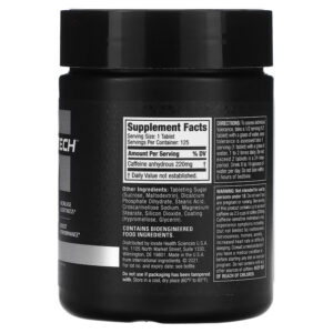 MuscleTech, Platinum 100% Caffeine,(Kafein) 220 mg, 125 Tablet - Görsel 2