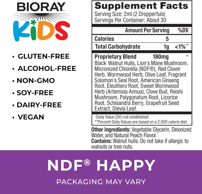 BIORAY Kids NDF Happy Peach Children's Digestive Support 59 ML - Görsel 3