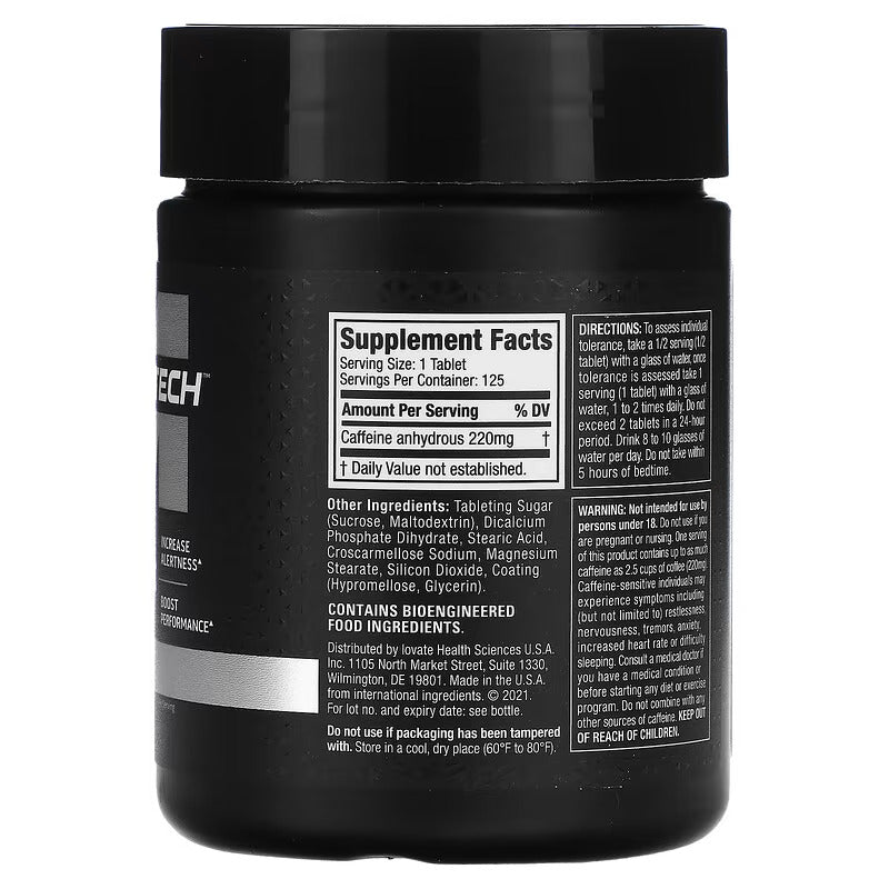MuscleTech, Platinum 100% Caffeine,(Kafein) 220 mg, 125 Tablet - Görsel 2