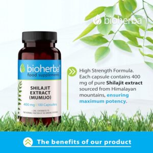 Bioherba Shilajit Extract (Mumijo) 400 mg 100 Caps - Görsel 3