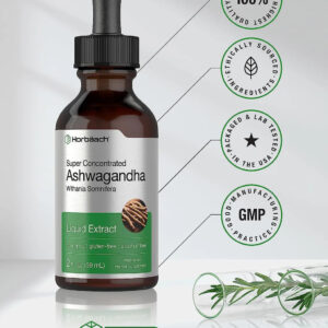 Horbaach Ashwagandha Root | 2oz Liquid 59 ml
