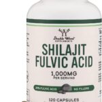 DOUBLE WOOD Shilajit Resin 1000 Mg (20% Fulvic Acid Supplement) 120 Caps