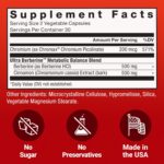 Force Factor Ultra Berberine 500mg Chromium & Cinnamon 60 Vegetable Capsules - Görsel 2