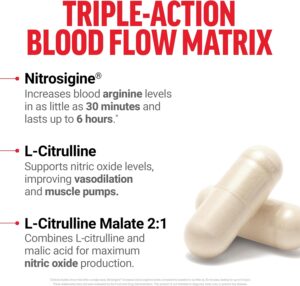 FORCE FACTOR Nitric Oxide Booster Fast-Acting L-Arginine Citrulline Maximize Muscle Pumps 120 Caps - Görsel 5
