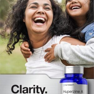 Horbaach Huperzine(Huperzia serrata) A 400mcg | 180 Capsules | Non-GMO, Gluten Free