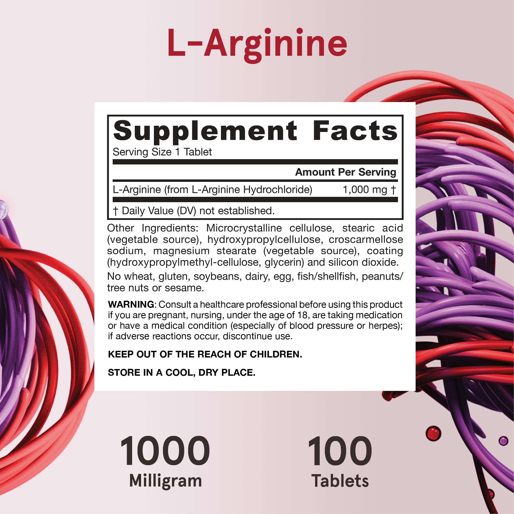 Jarrow Arginine Arjinin 1000 mg 100 Tablets - Görsel 4