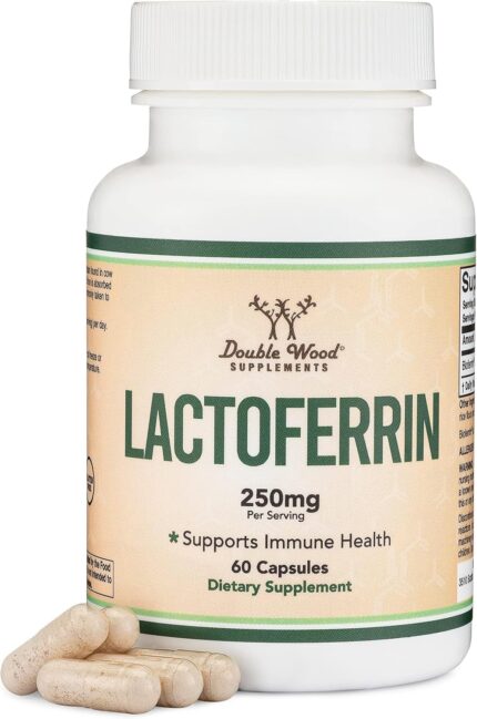 DOUBLE WOOD Lactoferrin Bioferrin Immune Support 250mg 60 Caps