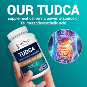 Dr. Berg TUDCA Tauroursodeoxycholic Acid Liver Health Bile Flow Gallbladder Digestive Health 30 Caps - Görsel 3