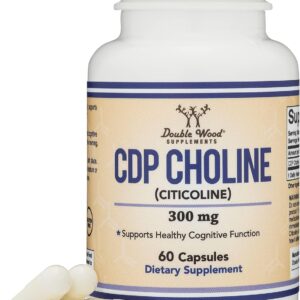 Double Wood CDP Choline (Citicoline) Pharmaceutical Grade Third Party Tested 60 Caps