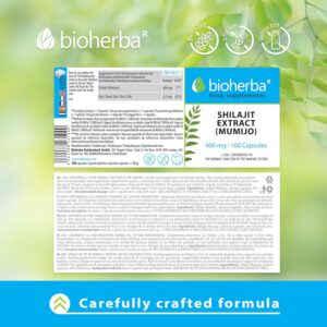 Bioherba Shilajit Extract (Mumijo) 400 mg 100 Caps - Görsel 4