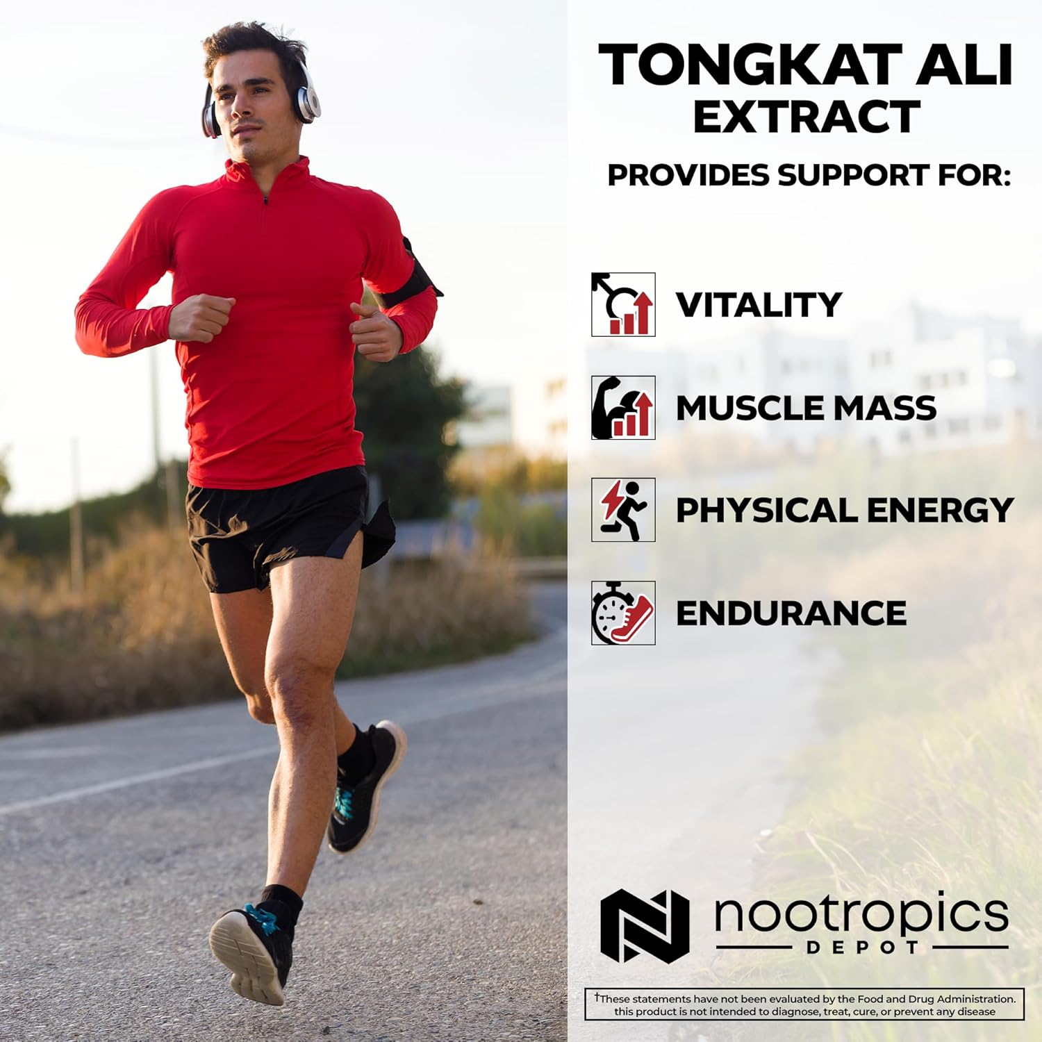 Nootropics Depot Tongkat Ali Extract longifolia 100mg 60 Caps - Görsel 3