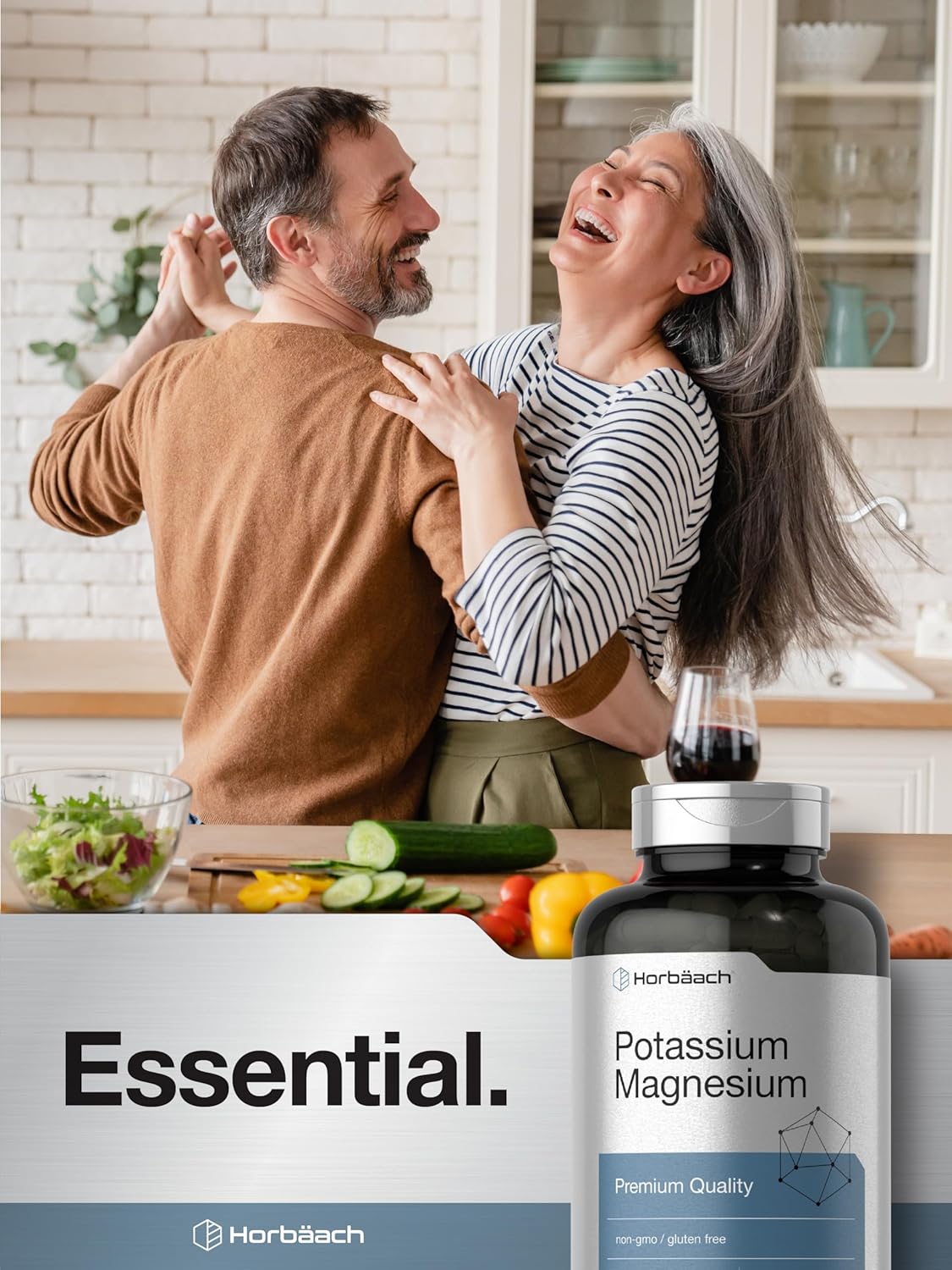 Horbäach Potassium Magnesium Premium Quality Non-GMO & Gluten Free 240 Caps - Görsel 2