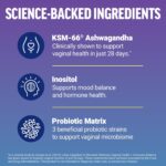 Force Factor Vaginal Health Probiotic Women's Health KSM66 Ashwagandha inositol Hormone Balance 60 Soft Chews - Görsel 3