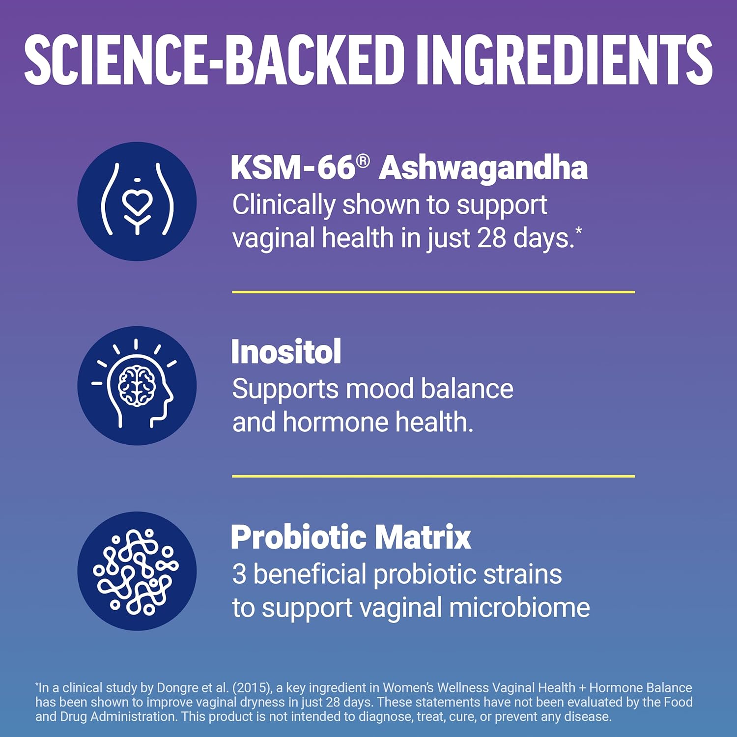Force Factor Vaginal Health Probiotic Women's Health KSM66 Ashwagandha inositol Hormone Balance 60 Soft Chews - Görsel 3