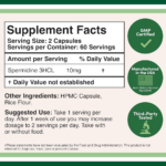 DOUBLE WOOD Spermidine 3HCL Over 100x More Potent Than Wheat Germ Extract for Cell Membrane, Telomere Health and Aging - Görsel 2