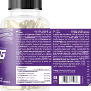 TREC Nutrition AAKG Nitric Oxide L-Arginine L-Citrulline Pump 120 Caps
