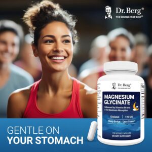 Dr. Berg Maximum Strength 4-in-1 Chelated Magnesium Glycinate D3, B6 & Zinc 150 Caps - Görsel 2